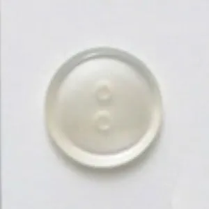 15mm White 2 Hole Polyester Button DB73 -- Dill Buttons