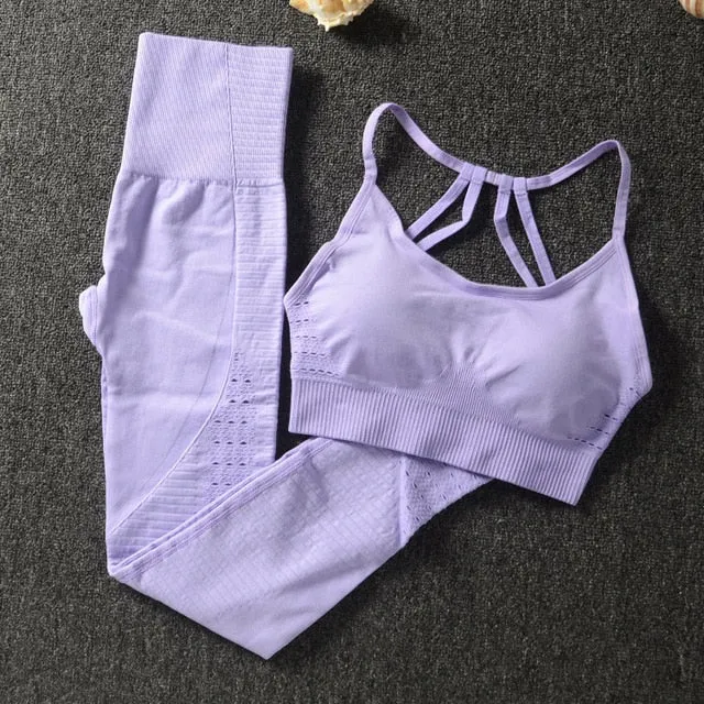 2 Pcs basic sports bra and leggings