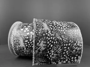 4" Metallic Animal Print: Silver, Black *Silver Back* (10 Yards) 78470-04-51