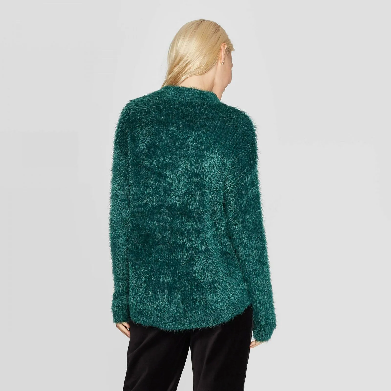 A New Day Women's Casual Fit Textured Mock Turtleneck Pullover Sweater