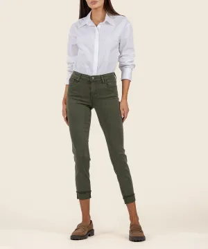 Amy Mid Rise Crop Straight Leg