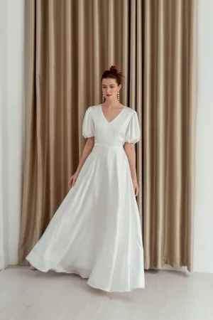 Antonella Puff Sleeves Floor Length Dress