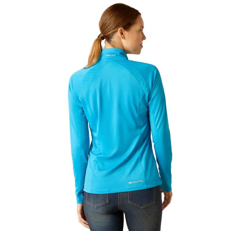 Ariat Ladies 1/4 Zip 2.00 Sunstopper Hawaiian Surf