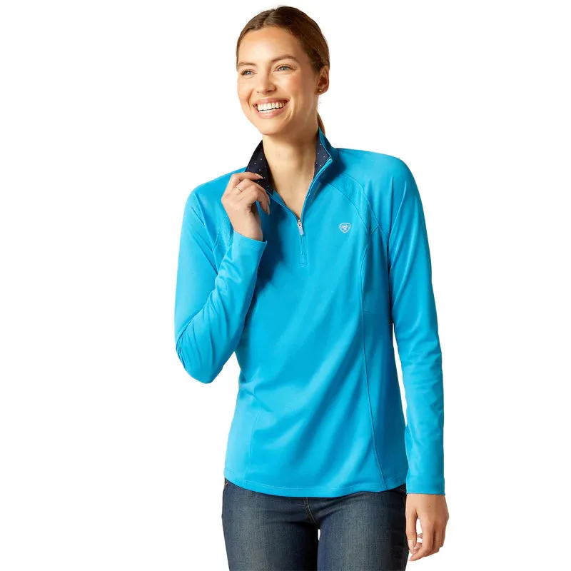 Ariat Ladies 1/4 Zip 2.00 Sunstopper Hawaiian Surf