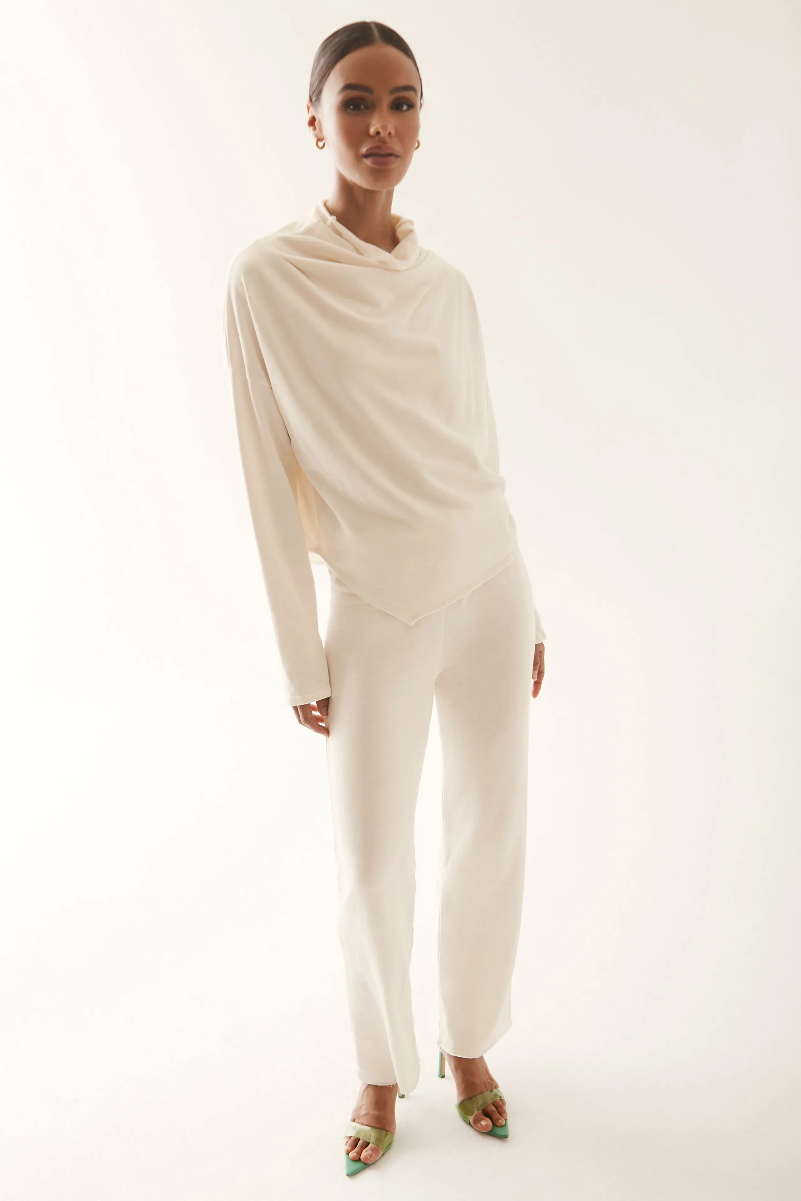 Asymmetrical Drape Turtleneck