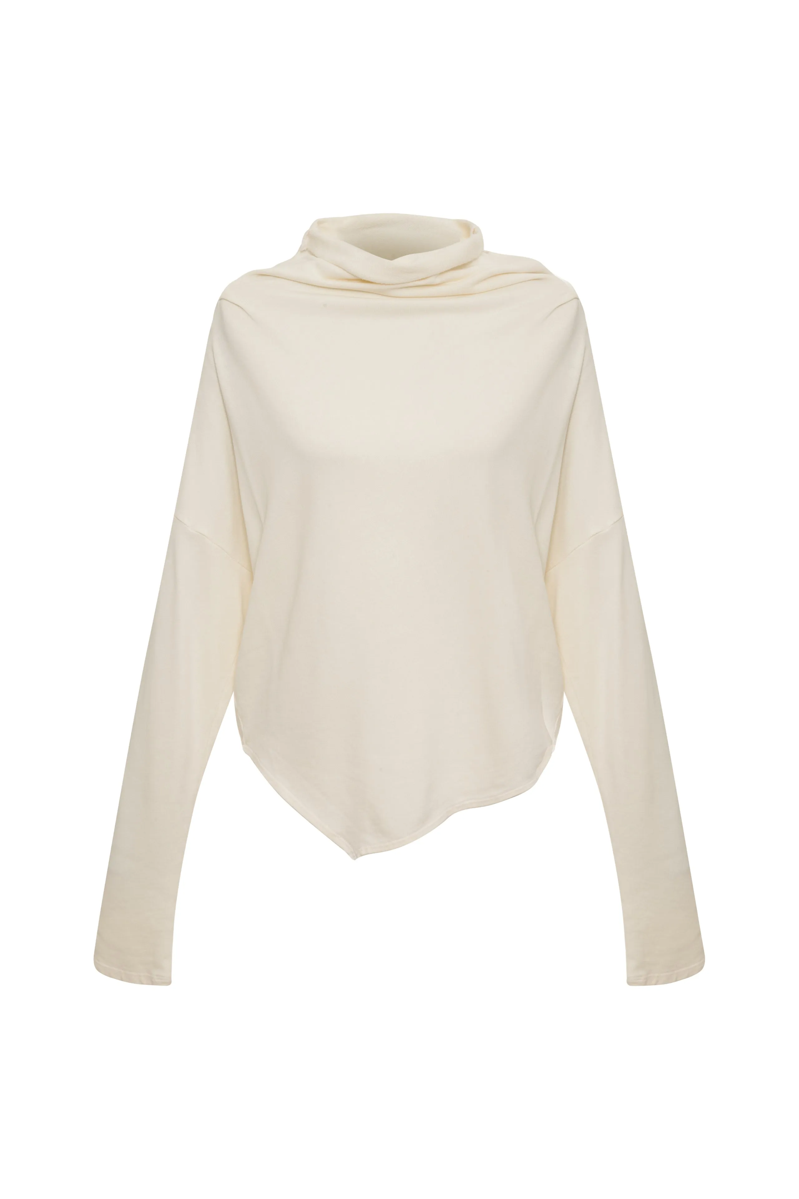 Asymmetrical Drape Turtleneck