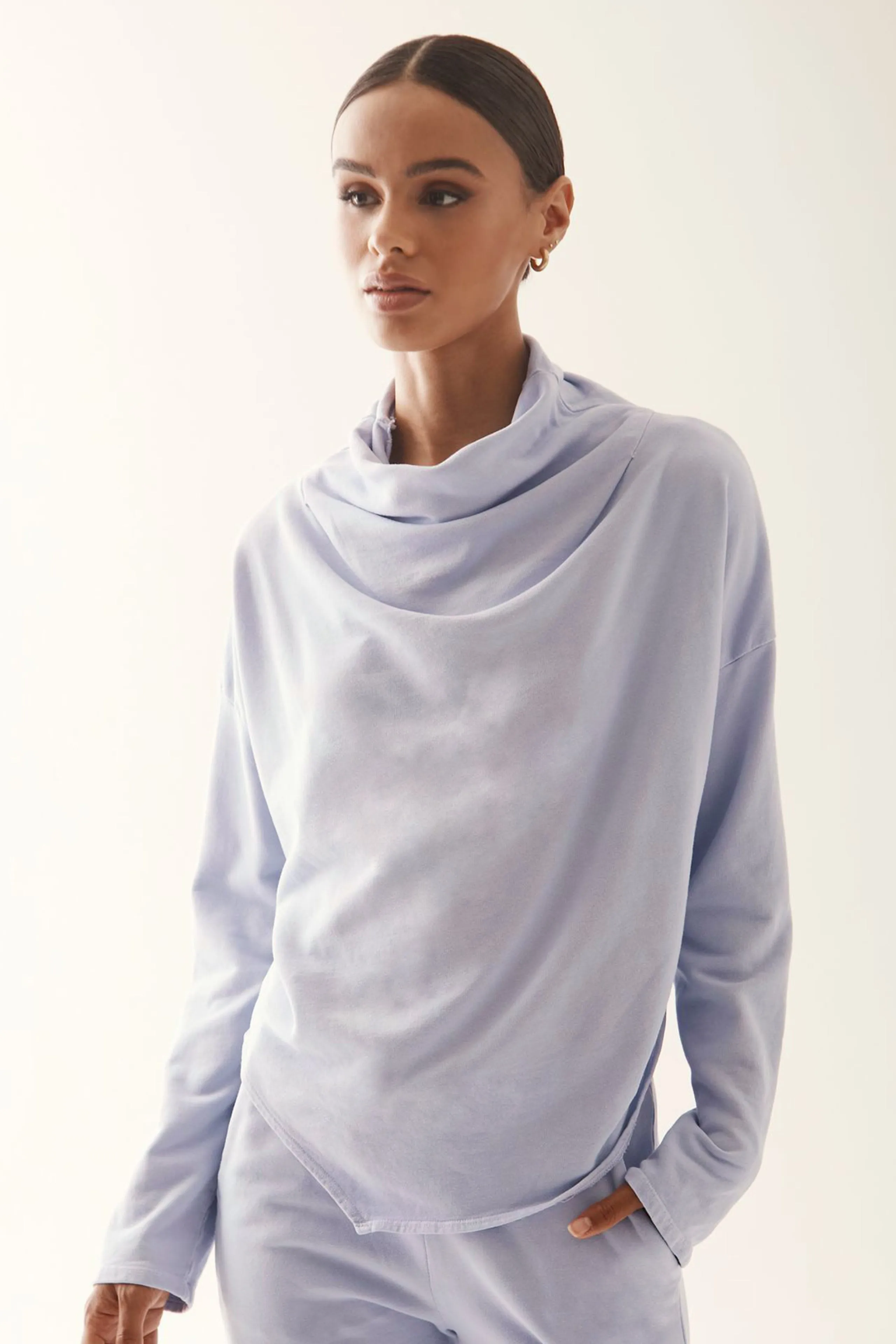 Asymmetrical Drape Turtleneck