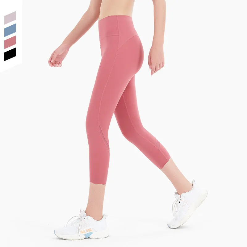 Athletic fitness yoga naked feeling sports wear workout tiktok cropped leggings
