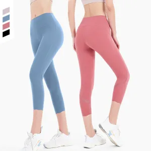 Athletic fitness yoga naked feeling sports wear workout tiktok cropped leggings