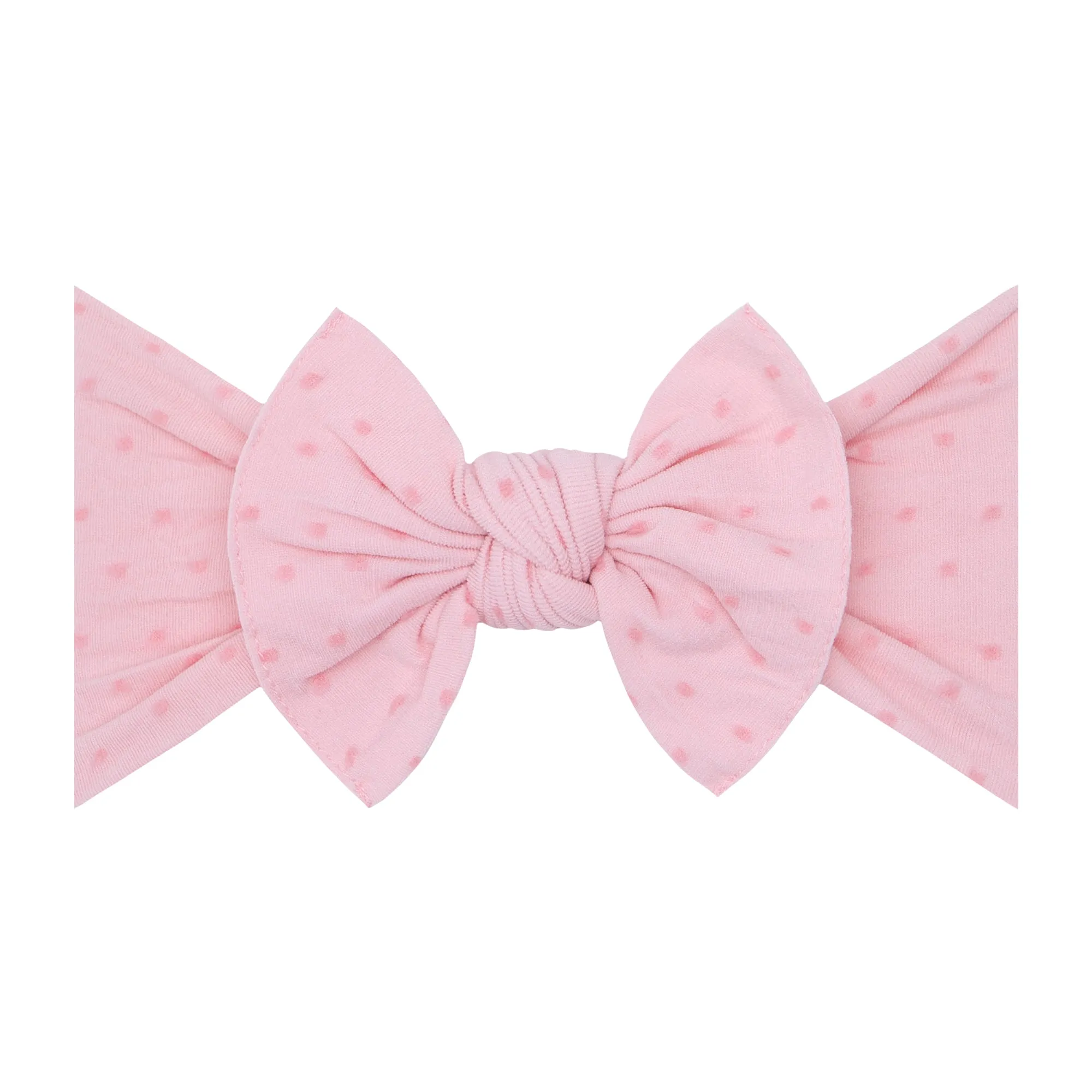 Baby Bling Pink / Pink Dot Shabby Patterned Knot Headband