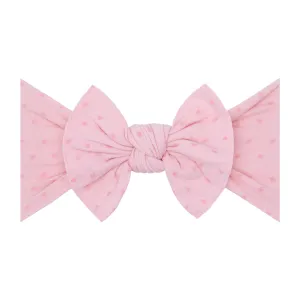 Baby Bling Pink / Pink Dot Shabby Patterned Knot Headband