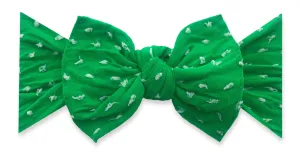 Baby Bling Shabby Patterned Knot Headband - Kelly