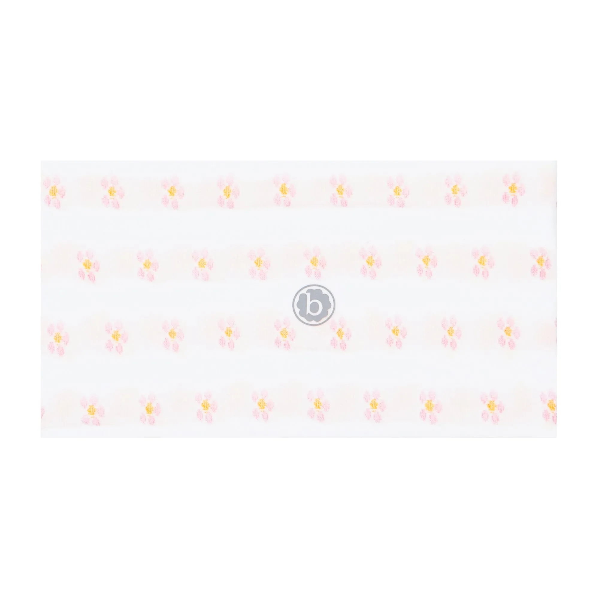 Baby Bling White / Pink Flower Patterned Knot Headband