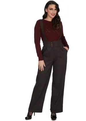 Banned Jenny Check 40's Trousers Navy