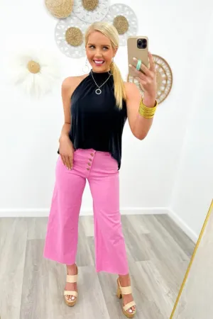 Barbie Pink Button Front Pants