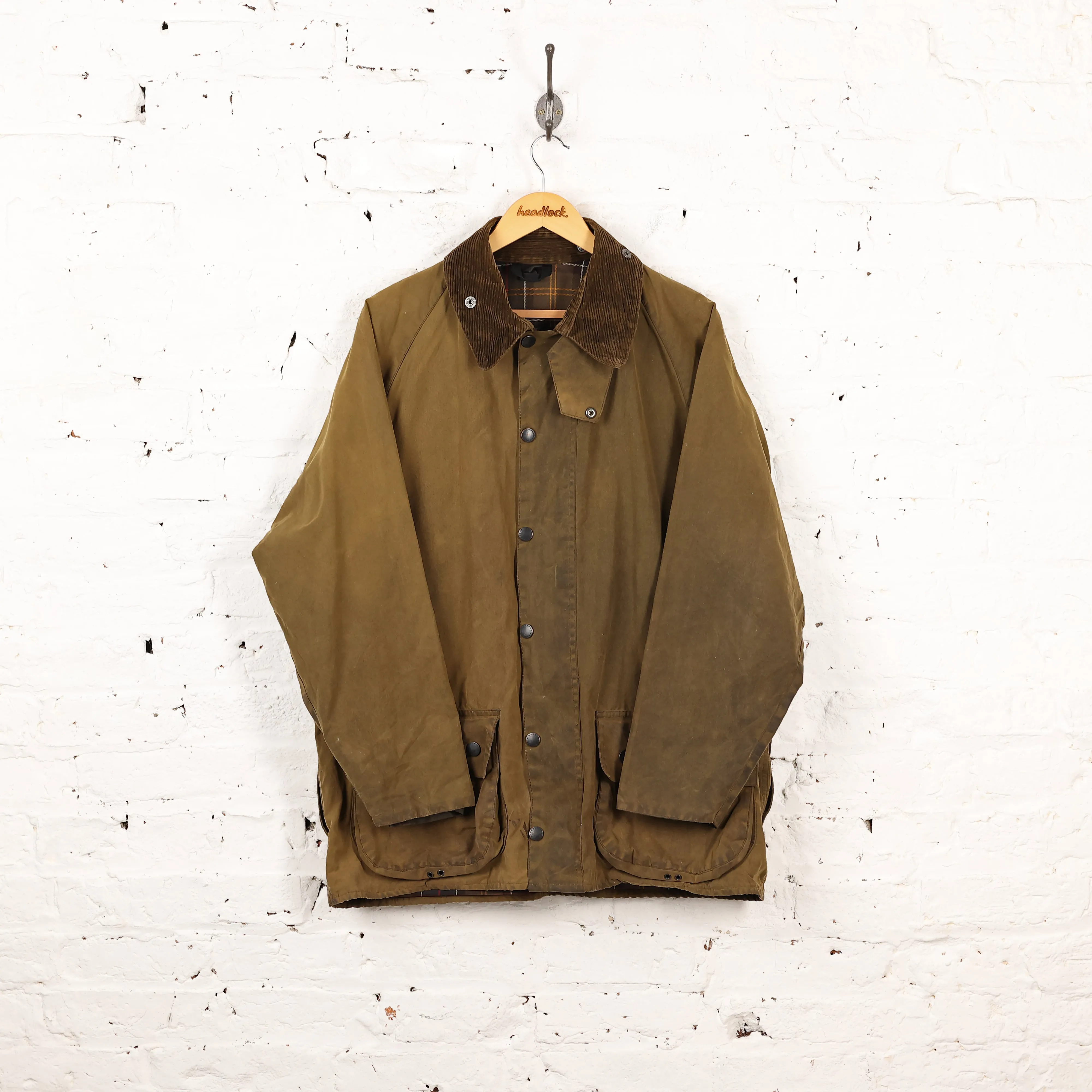Barbour Classic Moorland Wax Jacket Coat - Green - XL