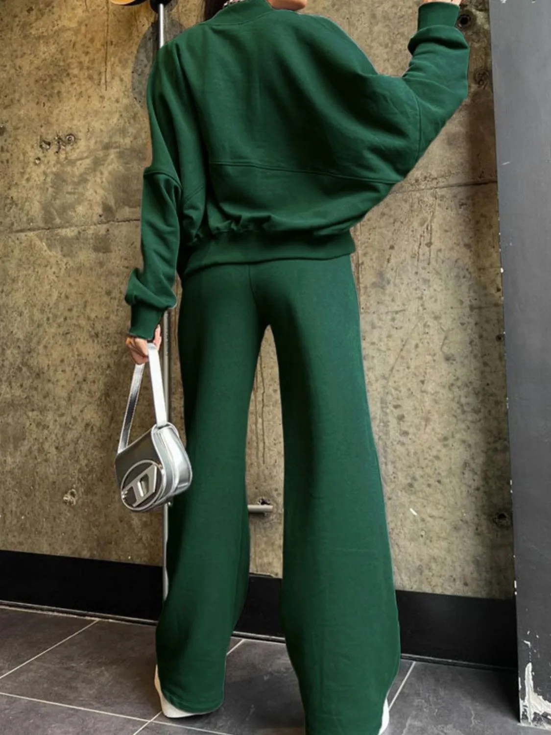 Baseball Collar Pants Set