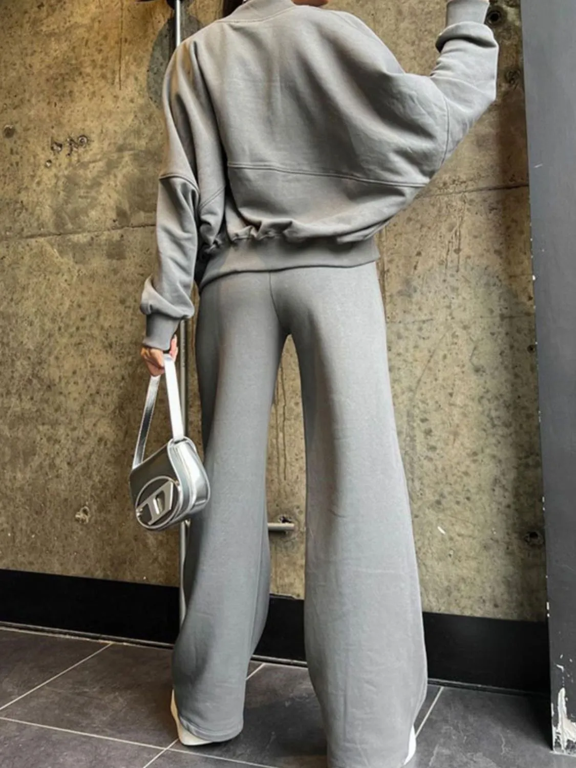 Baseball Collar Pants Set