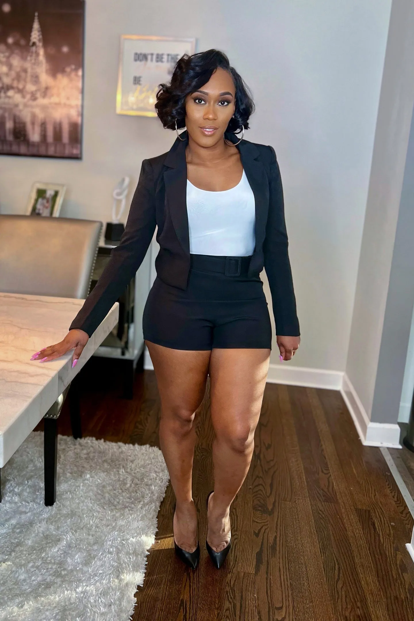 BELTED TAILORED SHORTS