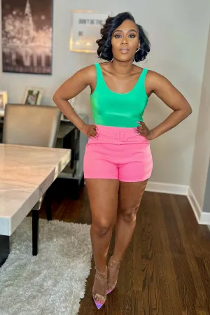 BELTED TAILORED SHORTS