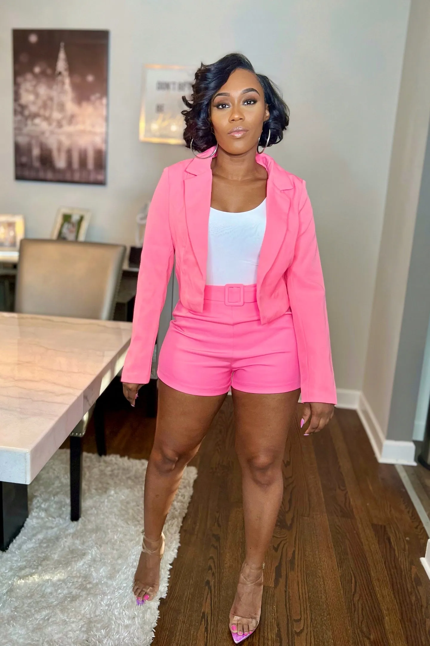 BELTED TAILORED SHORTS