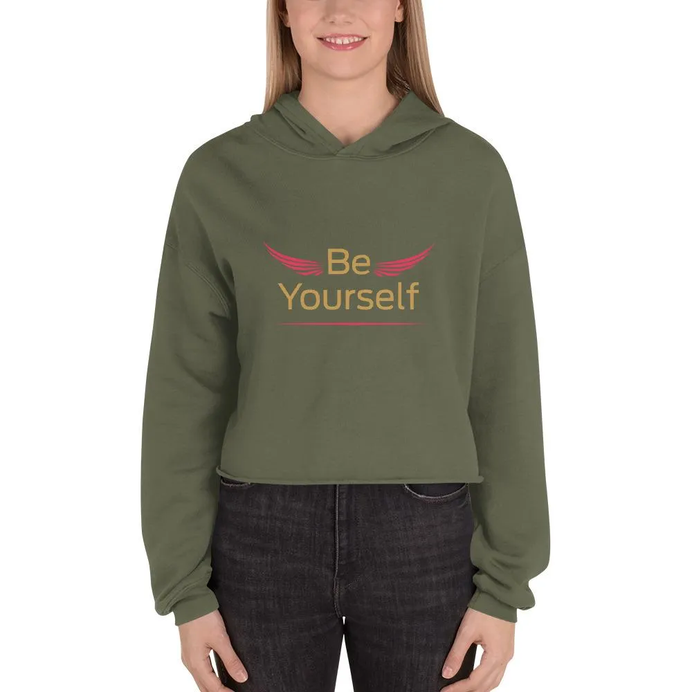BirdGirls Be Yourself World Crop Hoodie