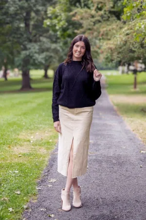 Black Cable Knit Sweater