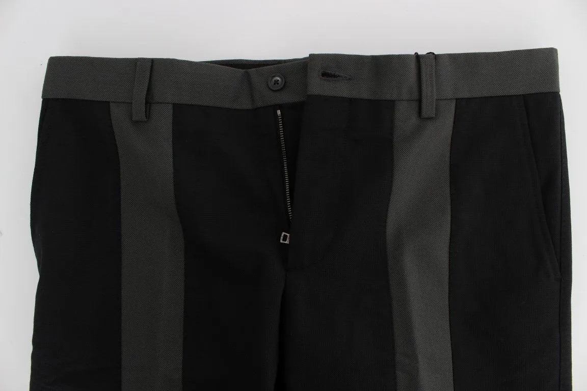 Black Green 3/4 Length Casual Pants