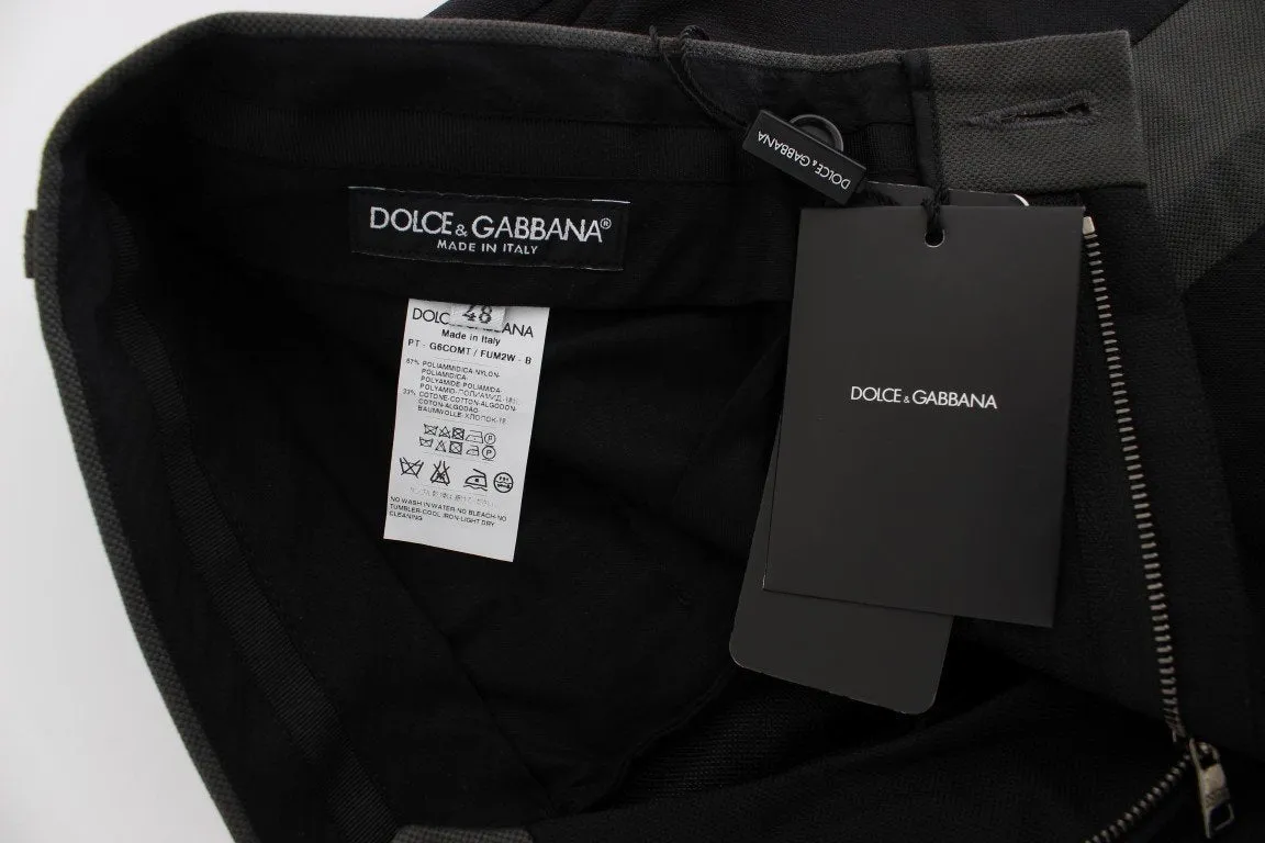 Black Green 3/4 Length Casual Pants