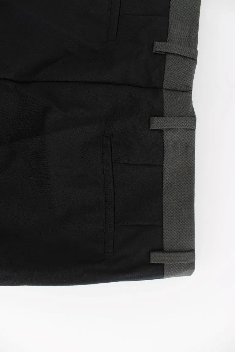 Black Green 3/4 Length Casual Pants