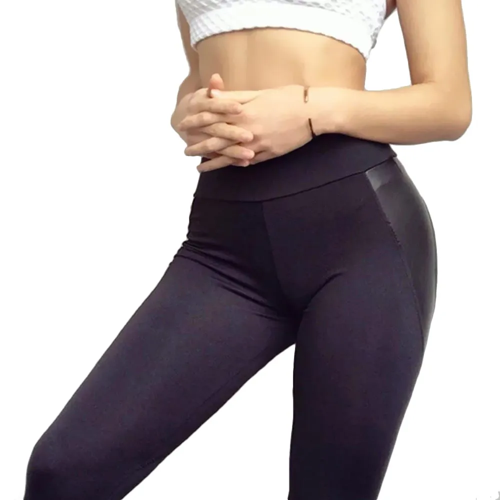 Black Heart Mid Waist Leggings