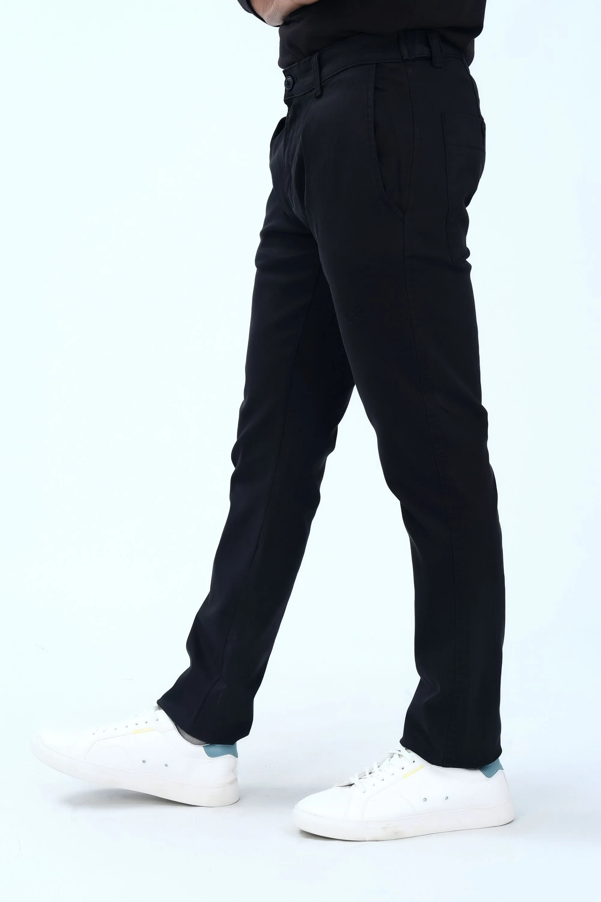 Black Slim Fit Fashion Pants