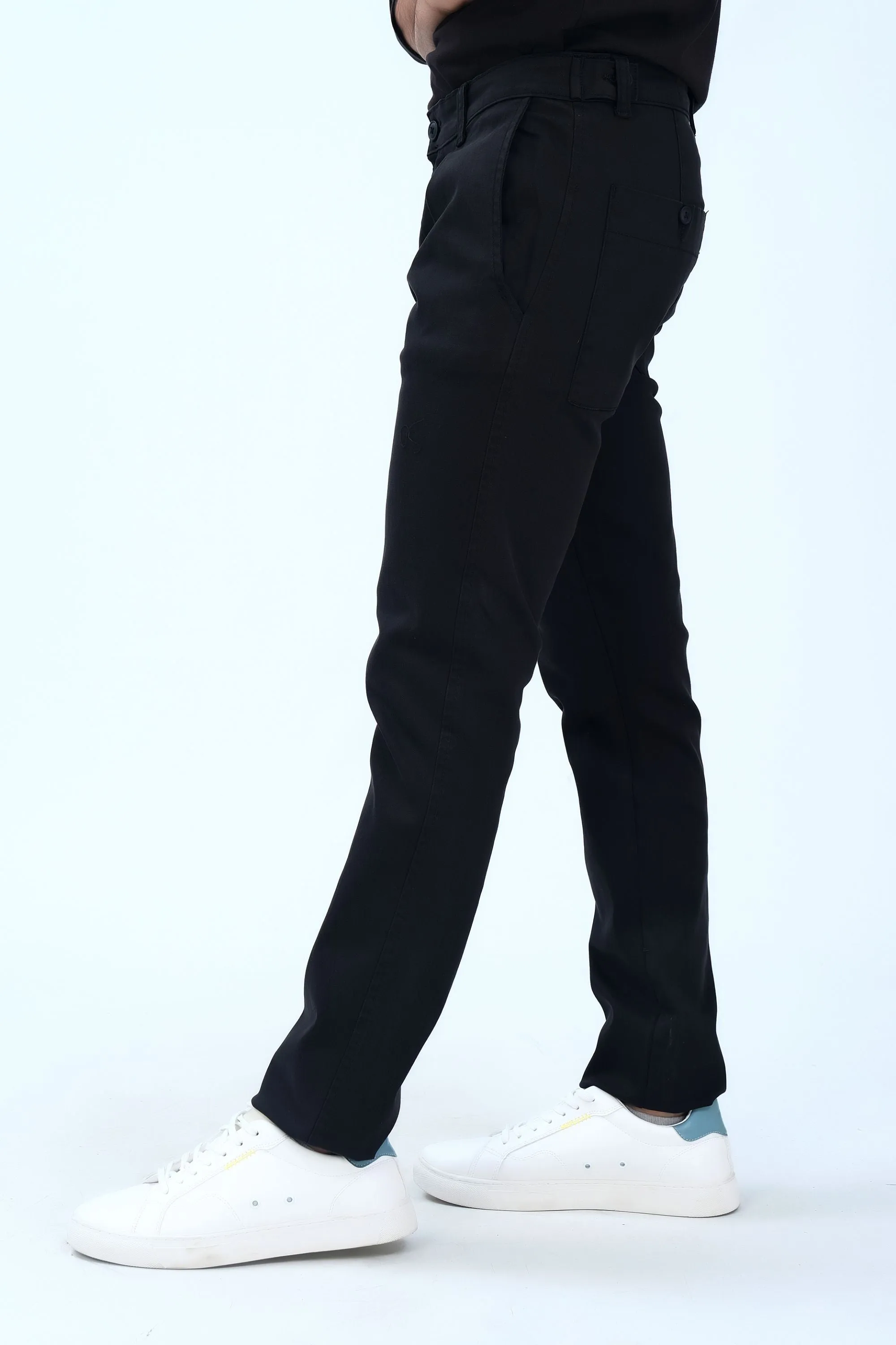 Black Slim Fit Fashion Pants