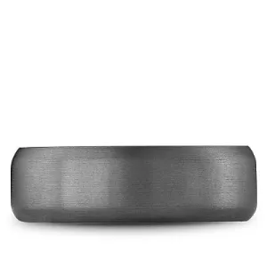 Bleu Royale Grey Sandpaper Finish Tantalum Wedding Band