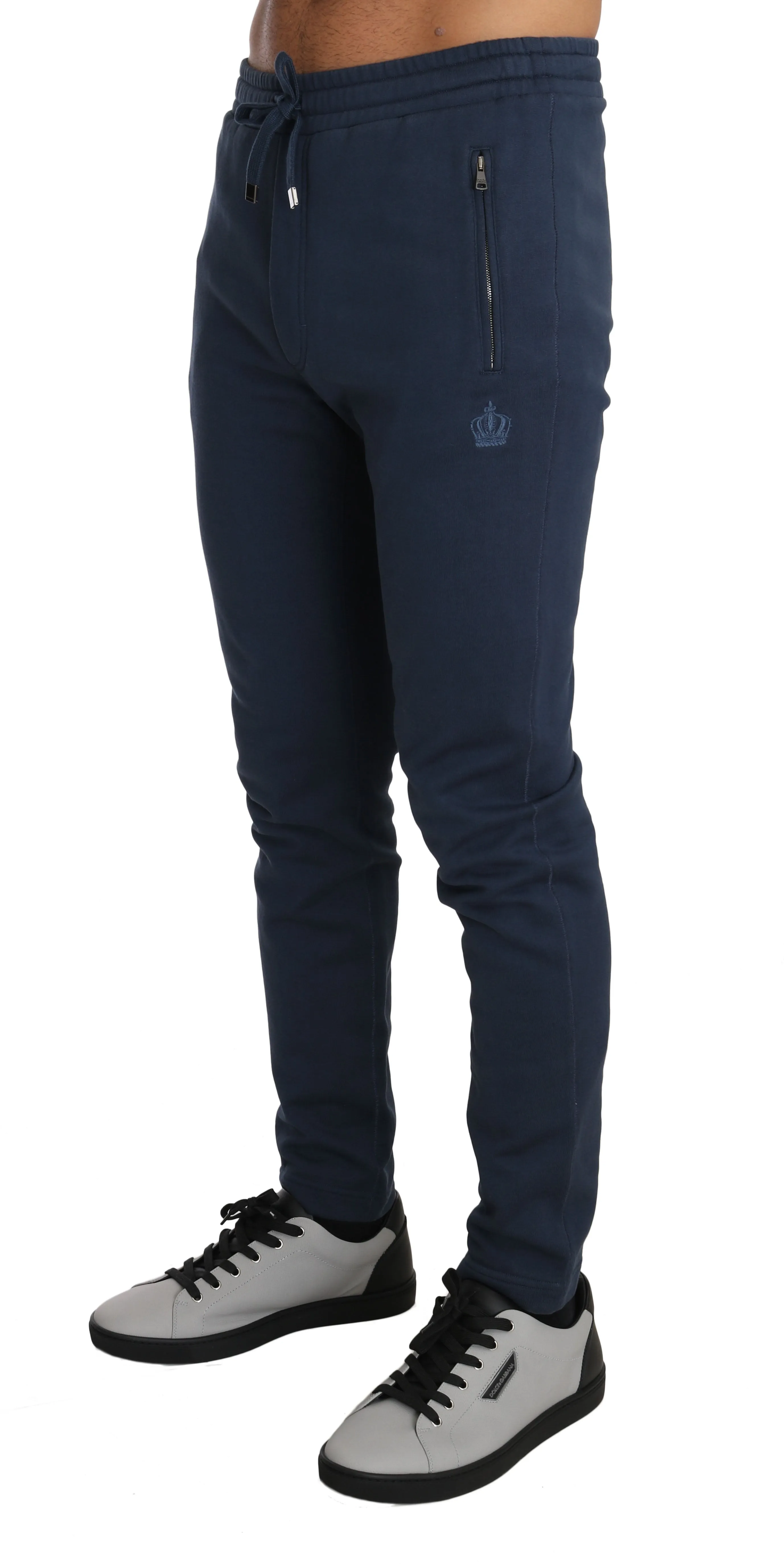 Blue Cotton Crown Sport Casual Trousers
