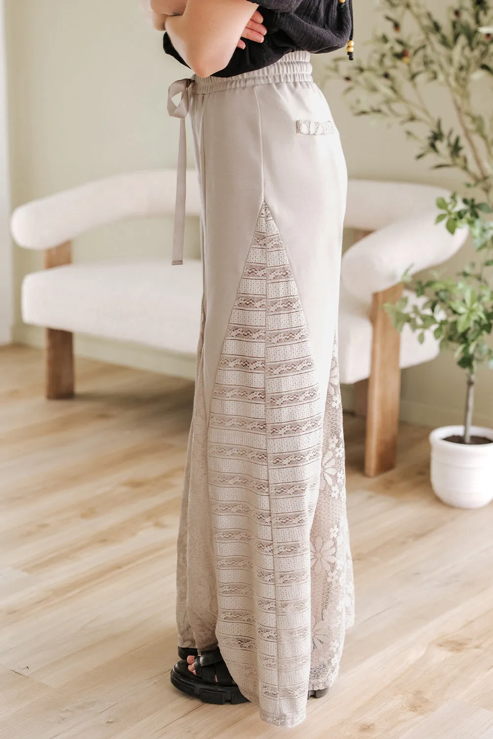 Boho Lace Patchwork Wide Leg Pants