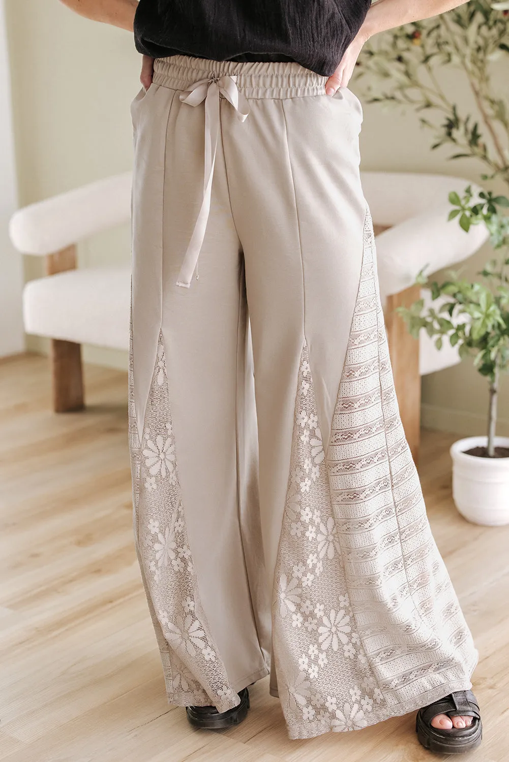Boho Lace Patchwork Wide Leg Pants