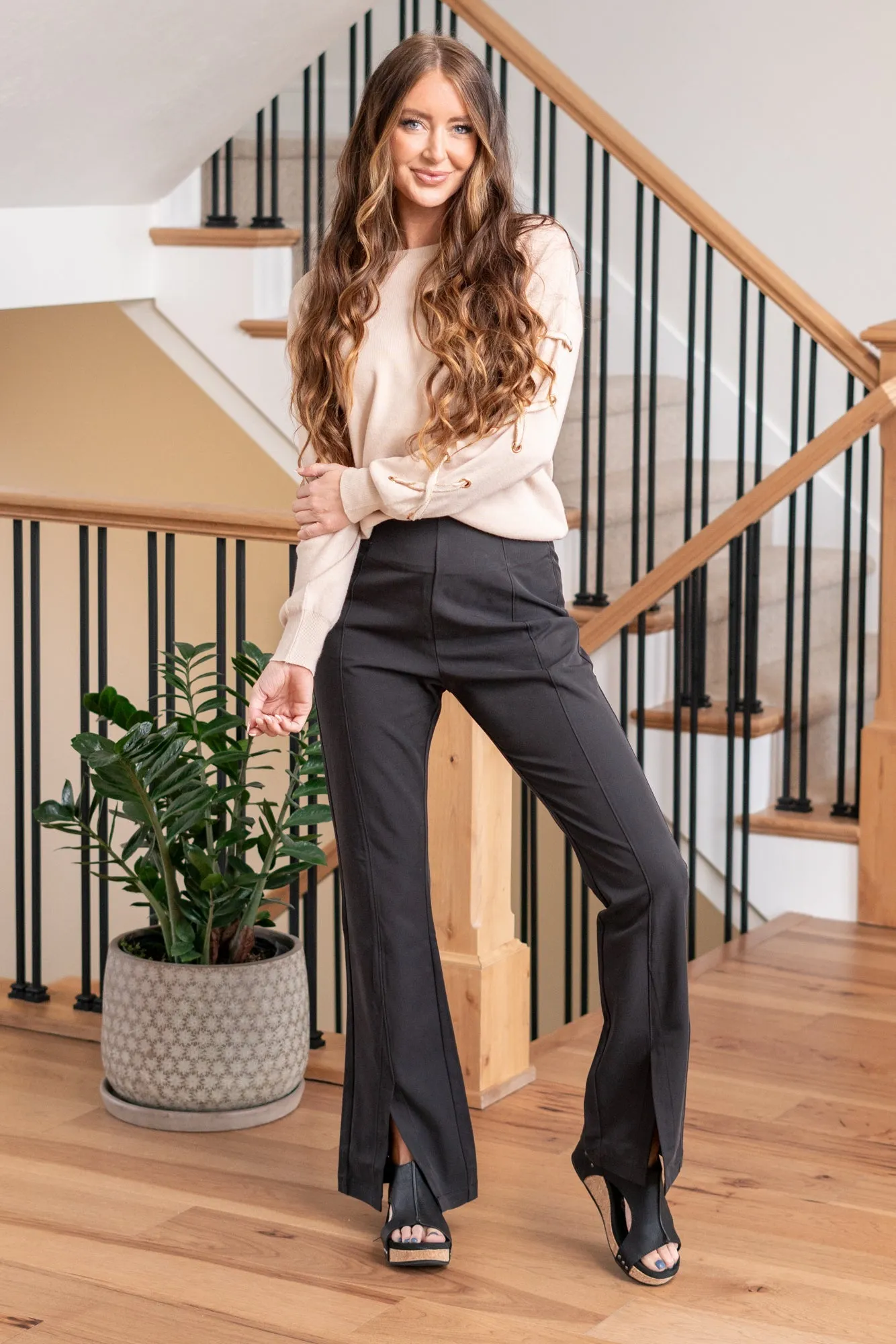Brenda Ultra High Rise Flare Satin Pants