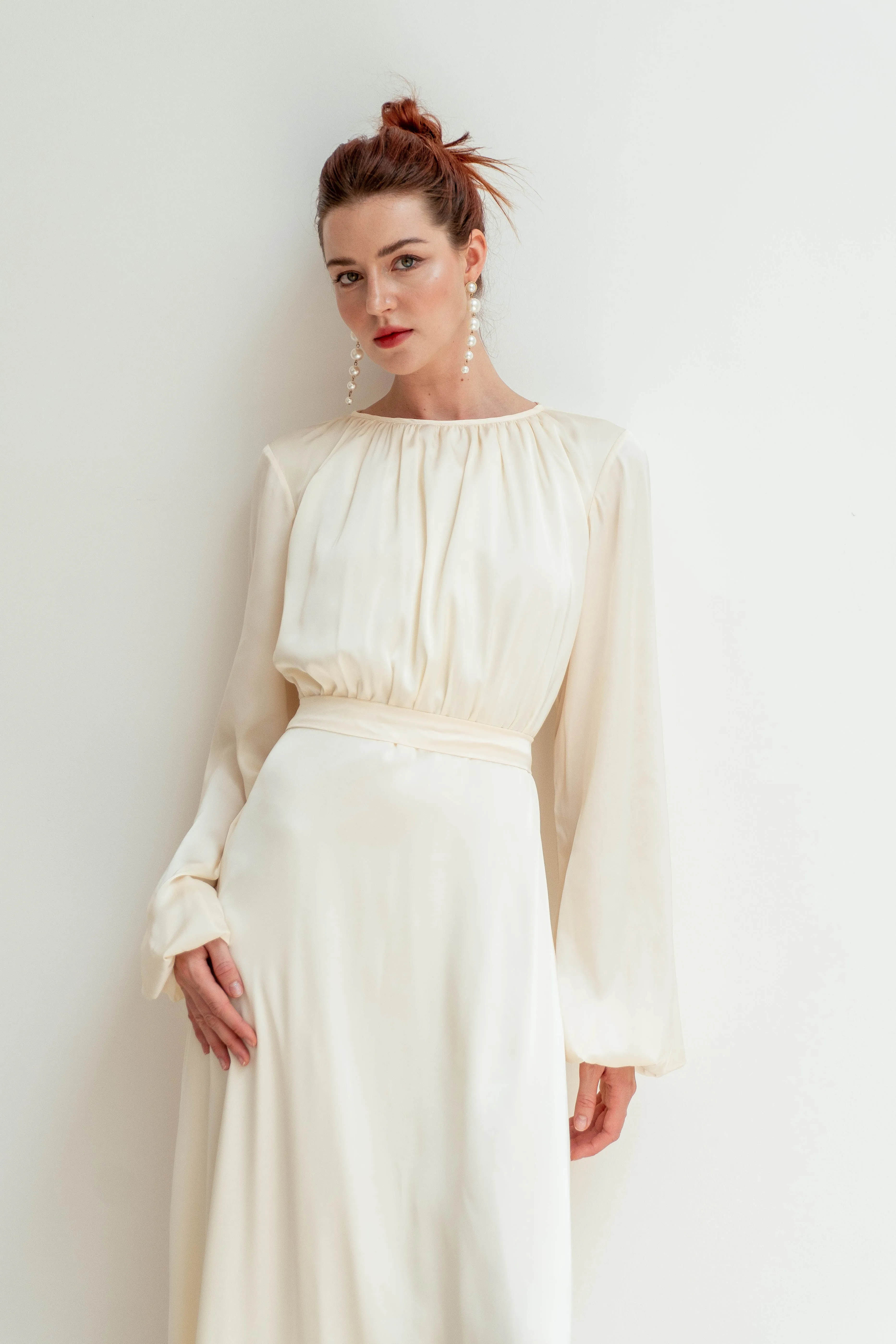 Brinley Long Sleeves Floor Length Dress