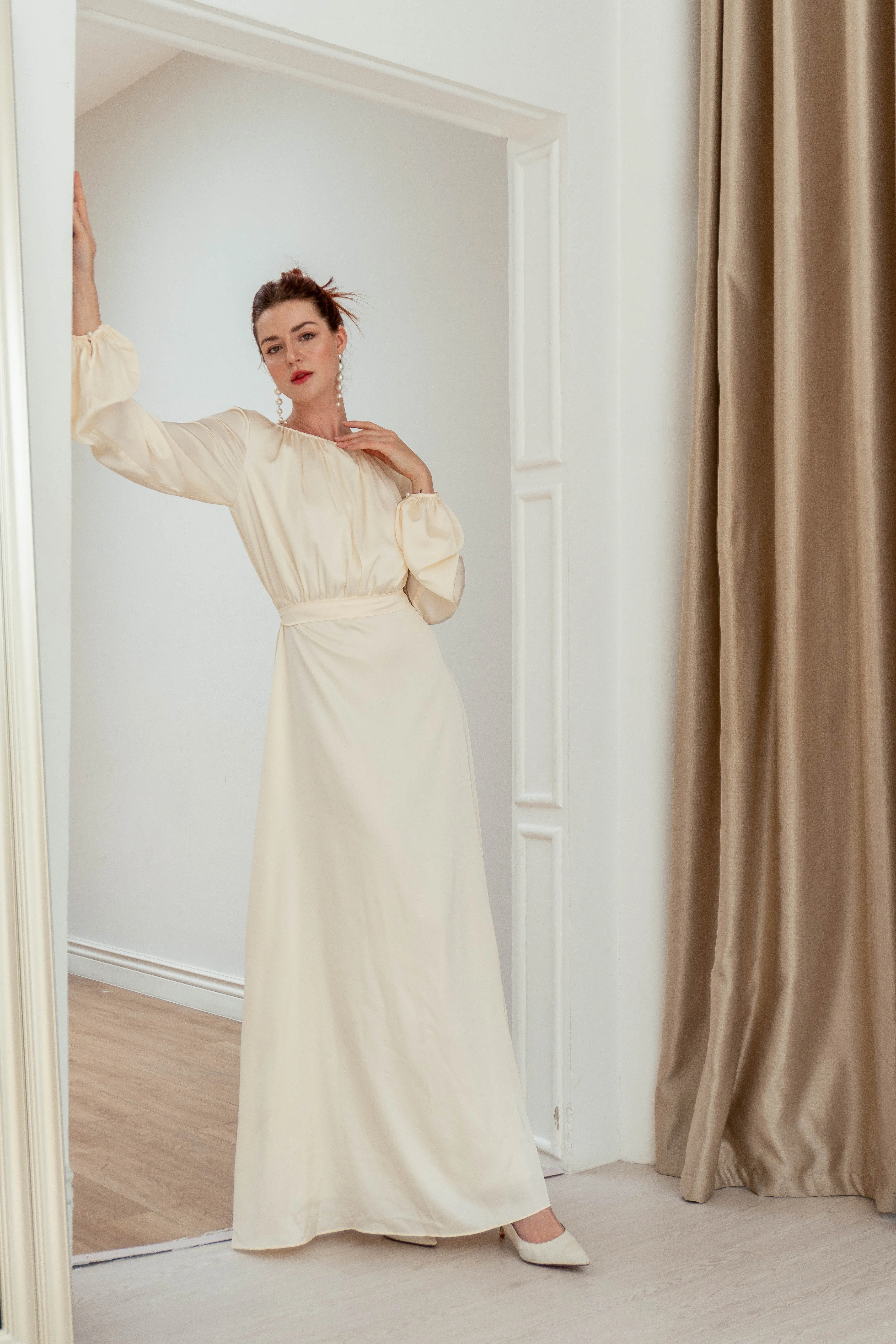 Brinley Long Sleeves Floor Length Dress