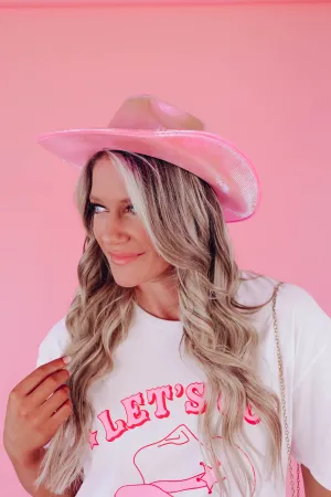 Bristol Metallic Cowgirl Hat - Pink