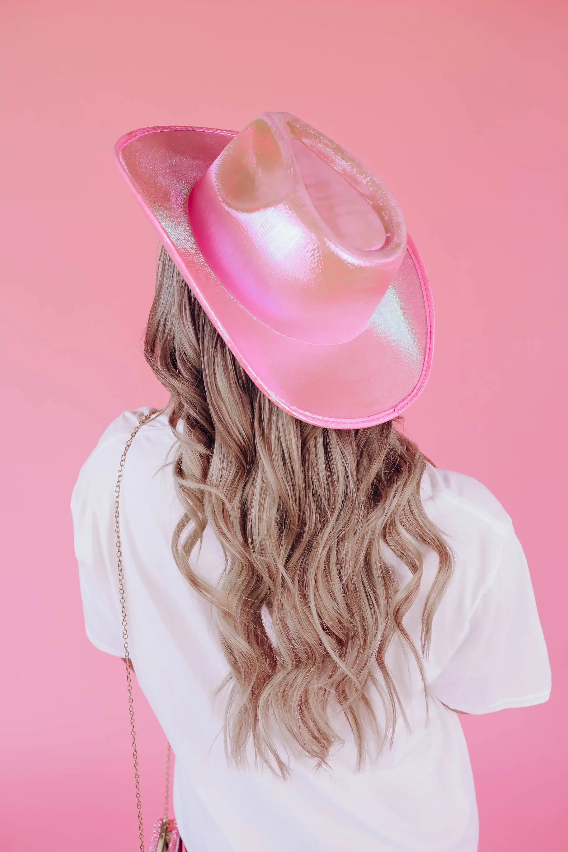 Bristol Metallic Cowgirl Hat - Pink