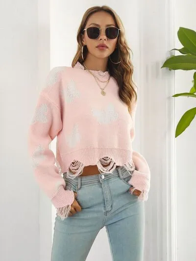 Butterfly Cropped Sweater