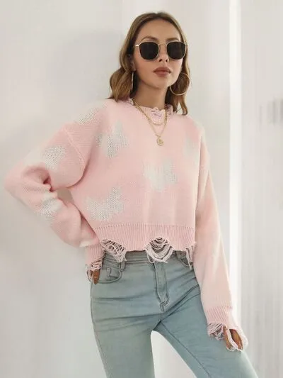 Butterfly Cropped Sweater