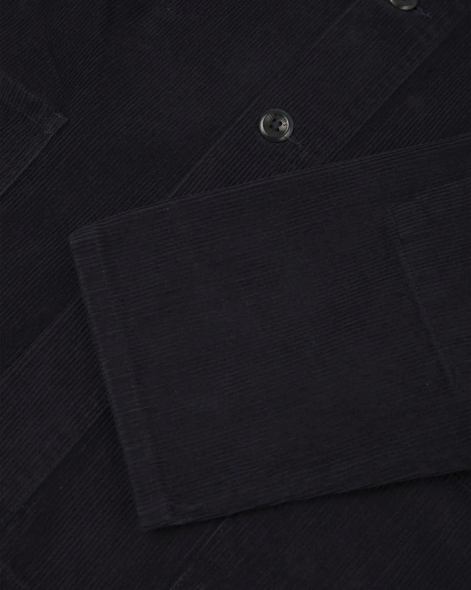 Buttoned Cord Overshirt - Midnight