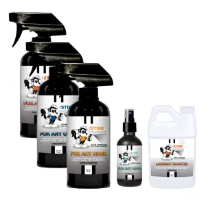 Buy 3 Get Sample Bundle FREE - 1 Unscented (16 oz), 1 Citrus Orange (16 oz), 1 Coconut Mango (16 oz), 1 Tranquility (4 oz),   1 Unscented Mini Laundry Booster | Odor Eliminating Spray
