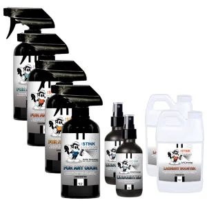 Buy 4 Get Super Sample Bundle FREE - 1 Unscented (16 oz), 1 Citrus Orange (16 oz), 1 Coconut Mango (16 oz), 1 Tranquility (16 oz), 2 Unscented (4 oz),   2 Unscented Mini Laundry Boosters | Odor Eliminating Spray