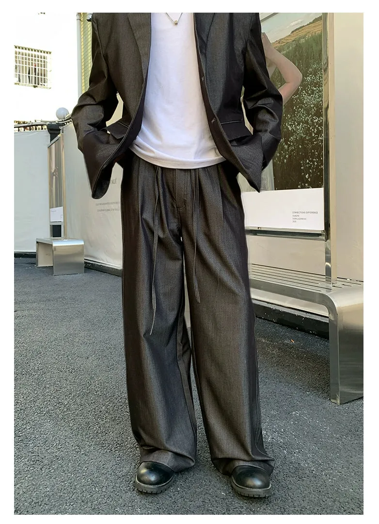Casual Suit Jacket and Pants Set
