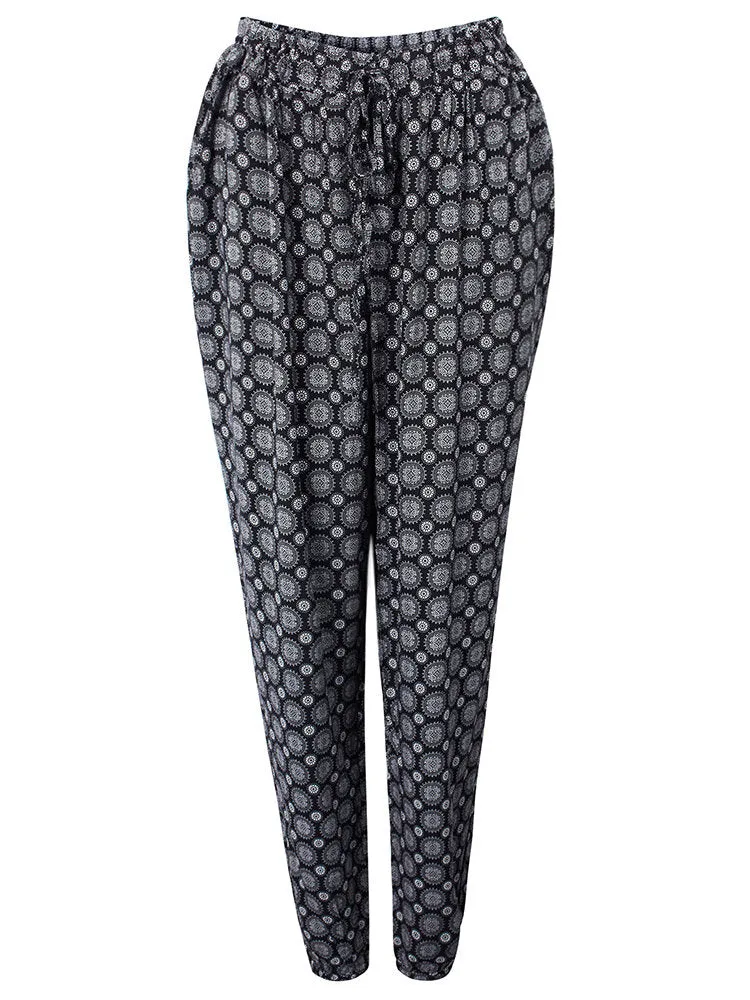 Casual Women Pattern Print Bloomers Pants