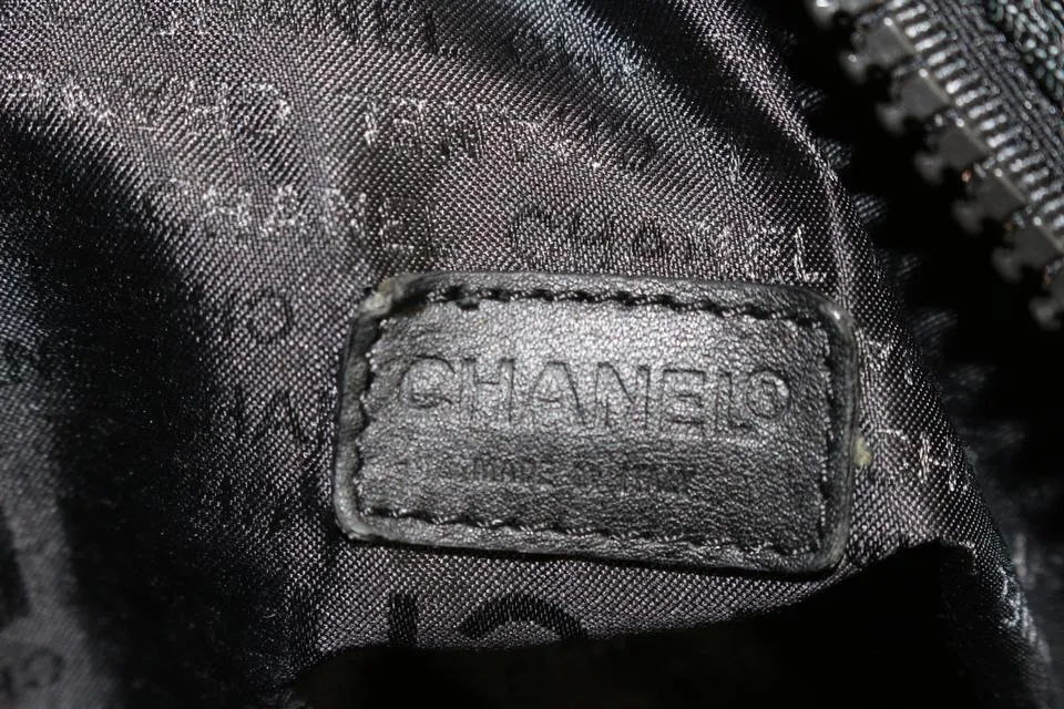 Chanel XL Beige CC Logo Sports Duffle Boston Gym Bag 27cz427s